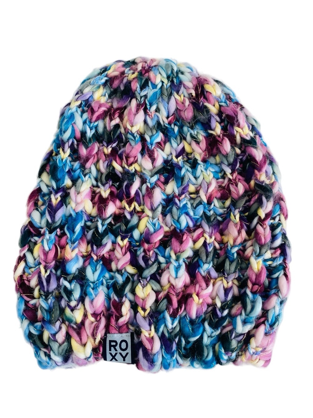 Roxy Multicolor Chunky Slouchy Beanie OS
